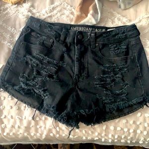 AE vintage Hi-Rise festival black shorts size 6 NW
